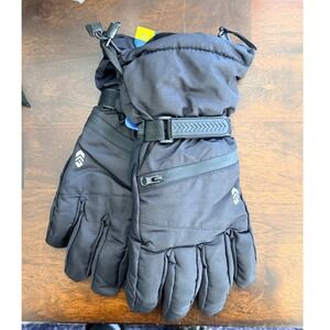 Free Country Mens Ski Gloves Black Thinsulate Touchscreen Hand Warmer Pocket M/L